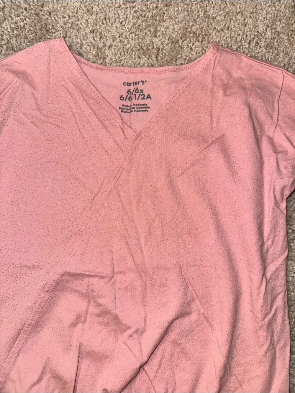 Carter’s Pink Shimmer Long Sleeve Top 6/6X